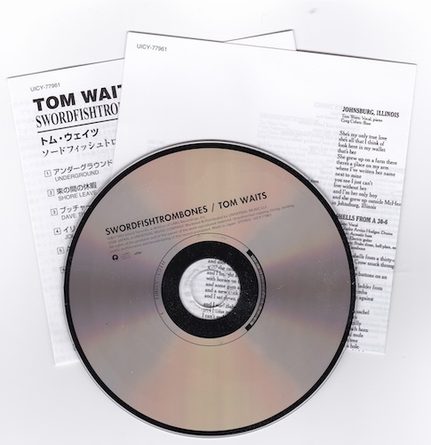 CD and insert, Waits, Tom - Swordfishtrombones